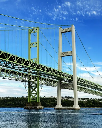 narrows bridge spanning the tacoma narrows